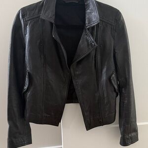 J. Crew Classic Black Leather Jacket